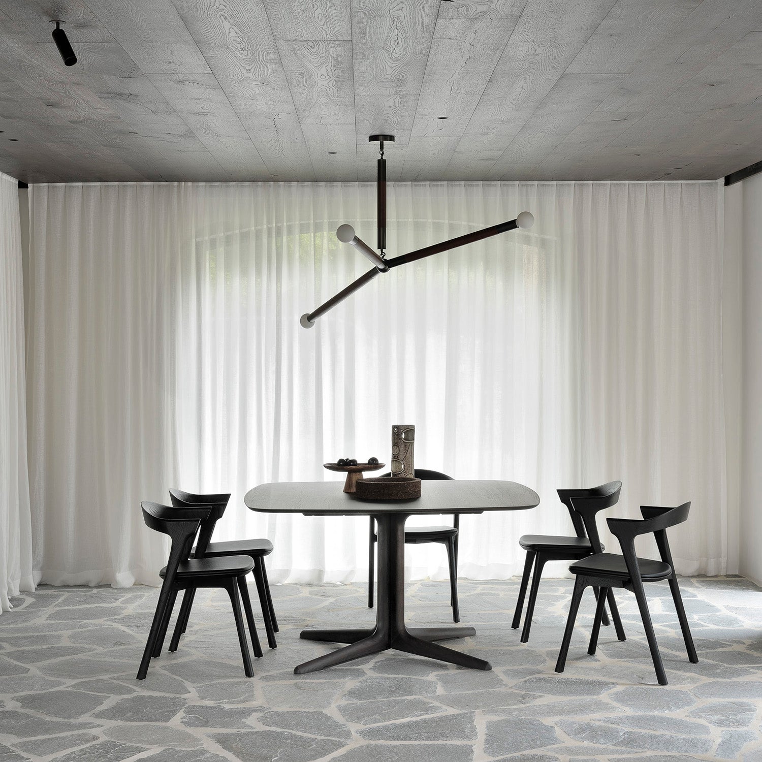 Ethnicraft Bok Upholstered Dining Chair Set of 2