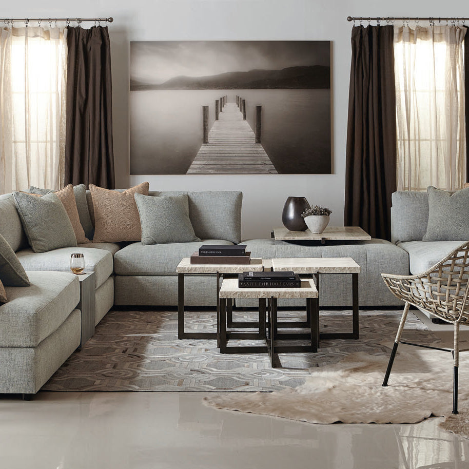 Bernhardt Living Hathaway Metal Bunching Cocktail Table