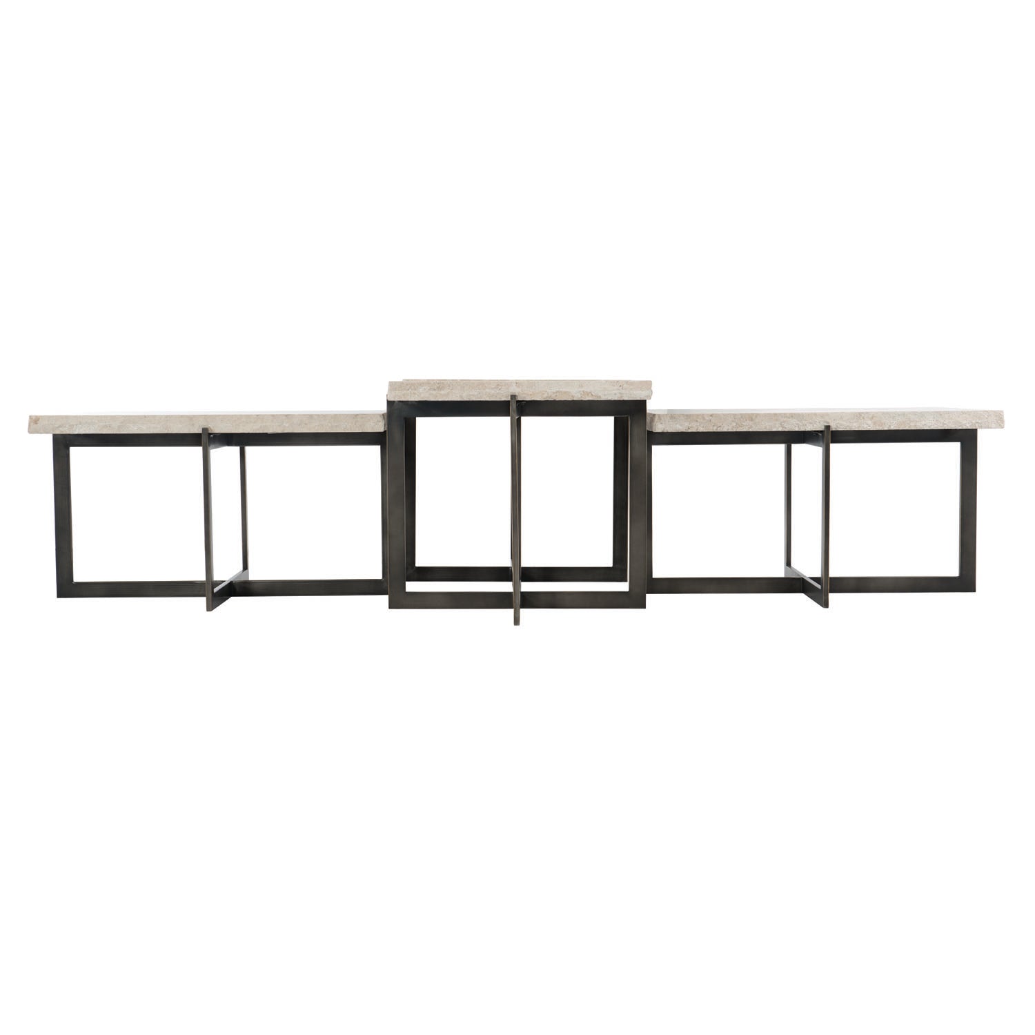 Bernhardt Living Hathaway Metal Bunching Square Cocktail Table