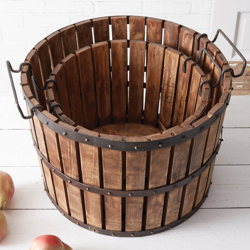 Cider Press Basket Set of 2