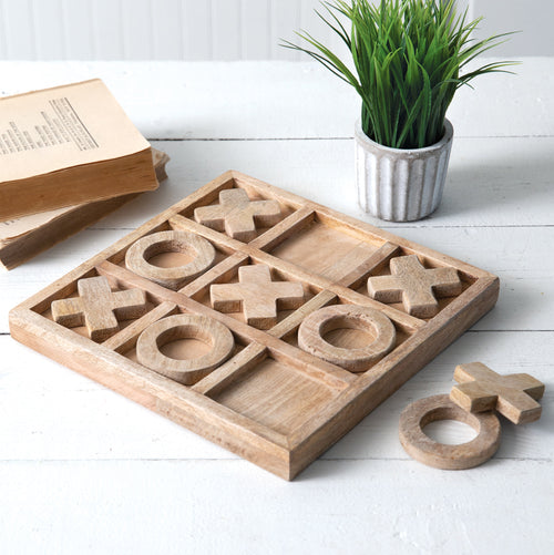 Wooden Tic-Tac-Toe Board Game