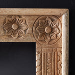Emika Hand-Carved Wood Wall Mirror