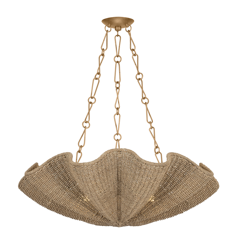 Hudson Valley Lighting Bardonia Small Chandelier in Patina Gold Leaf, primary product view