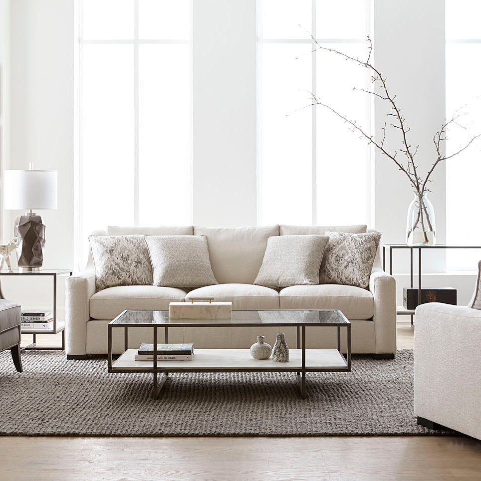 Bernhardt Living Harlow Metal Rectangular Cocktail Table