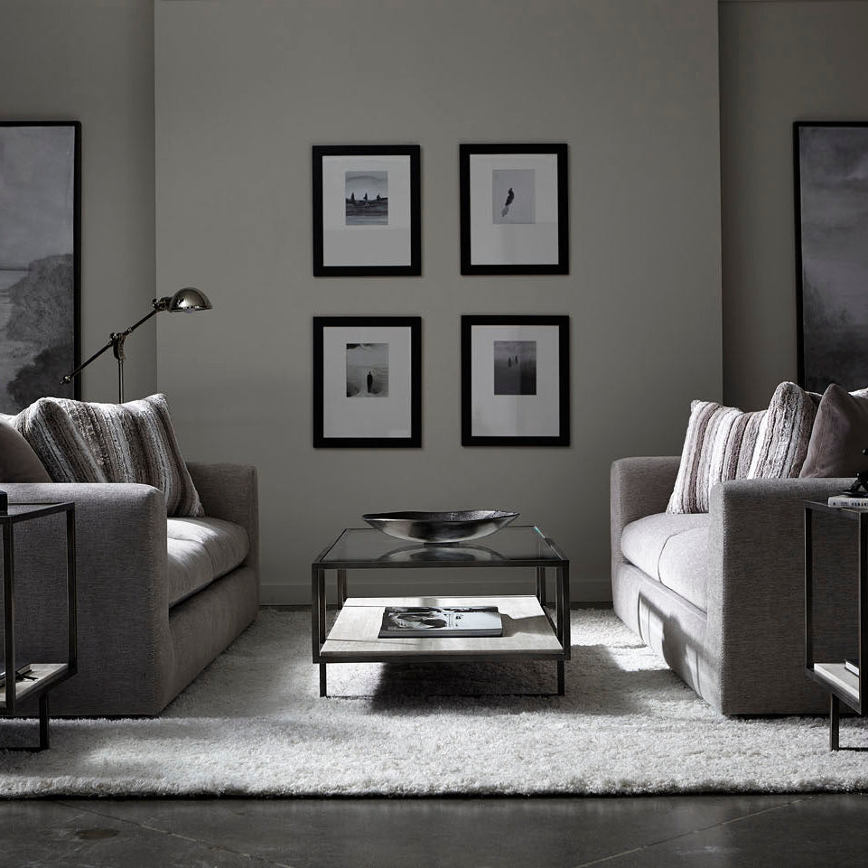 Bernhardt Living Harlow Metal Rectangular Cocktail Table