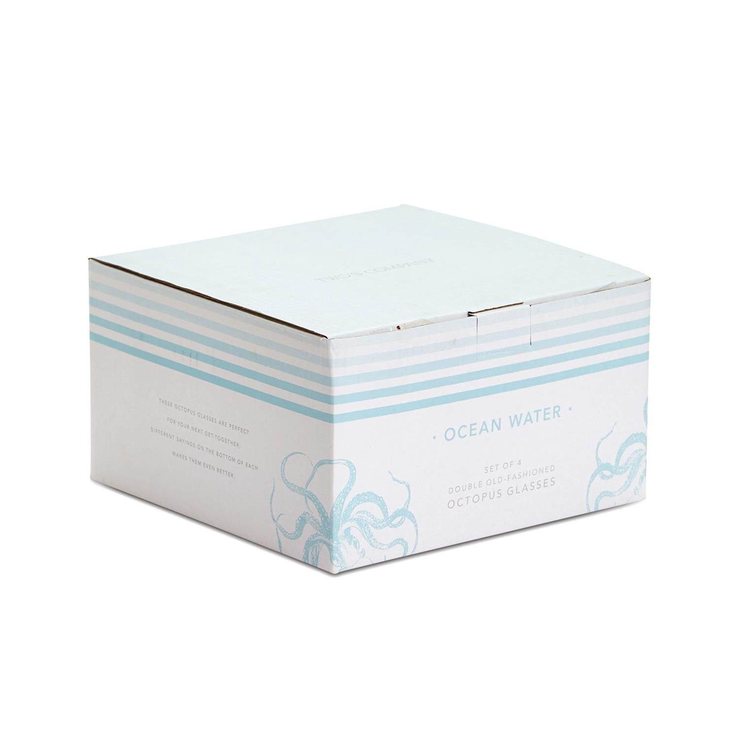 Octopus Double Old Fashion Glass Set of 4