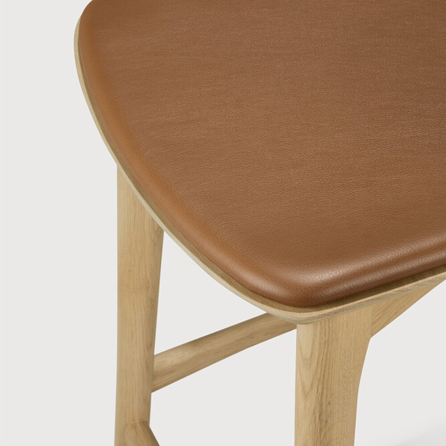 Ethnicraft Bok Leather Counter Stool Set of 2