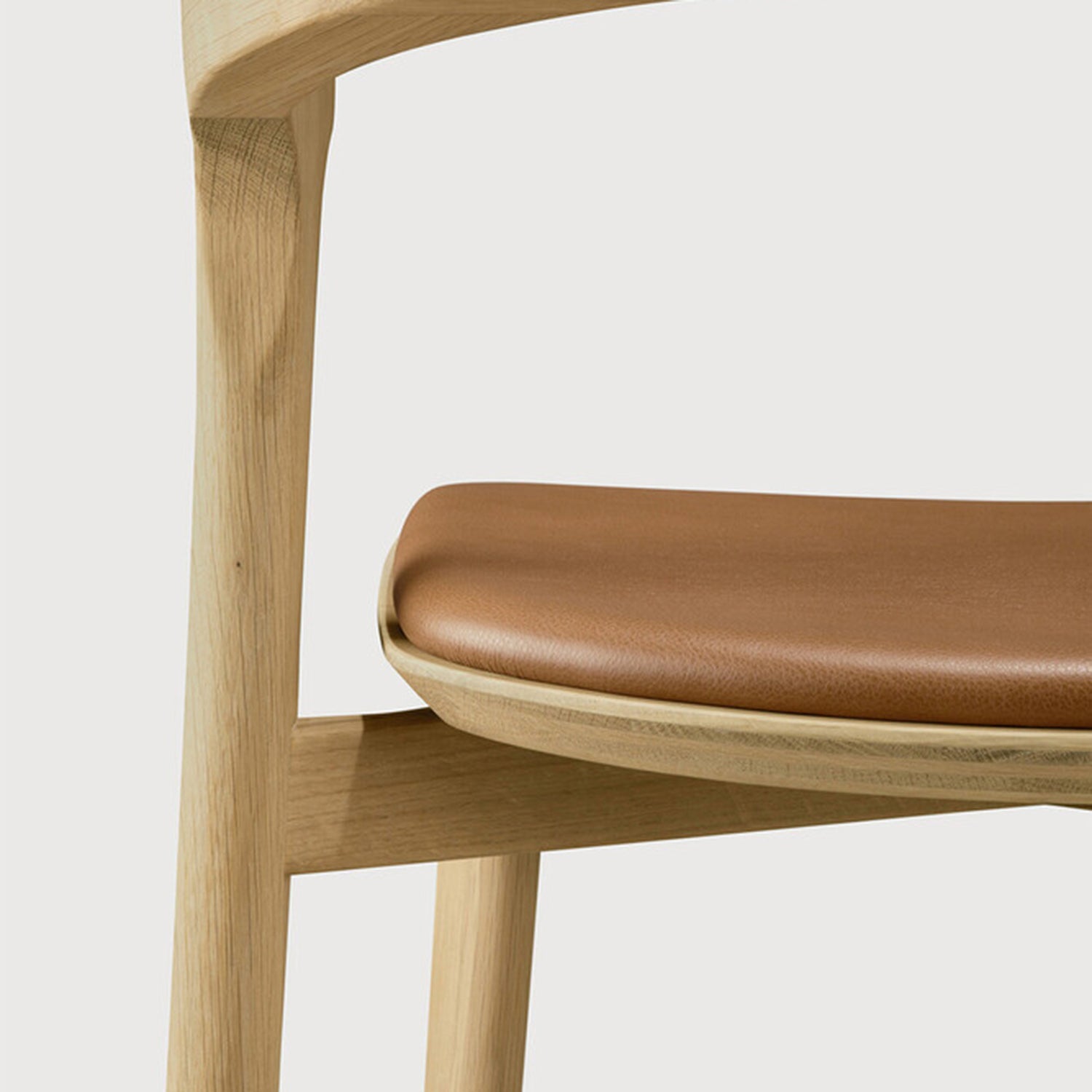 Ethnicraft Bok Leather Counter Stool Set of 2