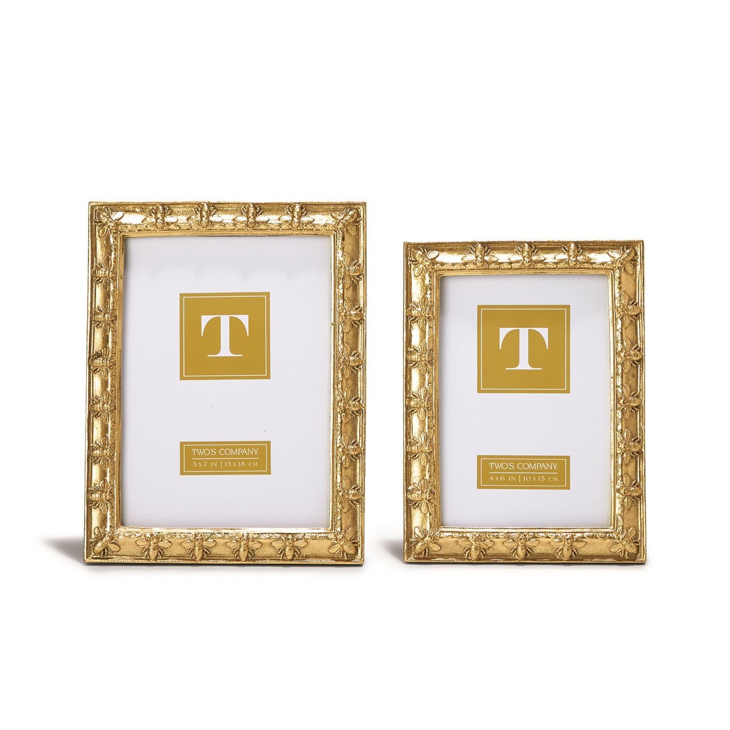 Golden Bee Photo Frame Set of 2