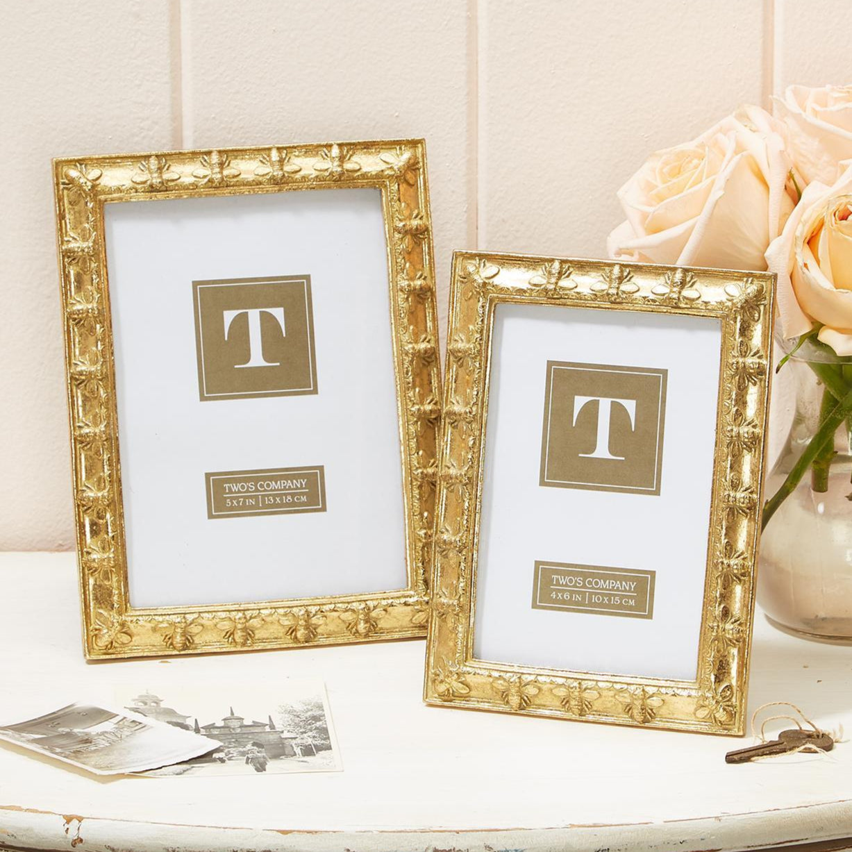 Golden Bee Photo Frame Set of 2