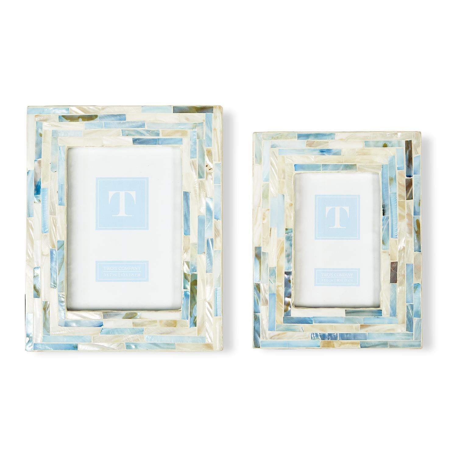Shimmering Blues Photo Frame Set of 2