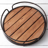 Round Wood Plank Serving Tray