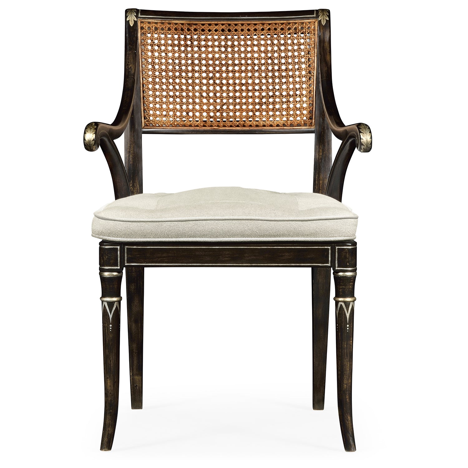 Jonathan Charles Linden Charcoal Wash Dining Arm Chair