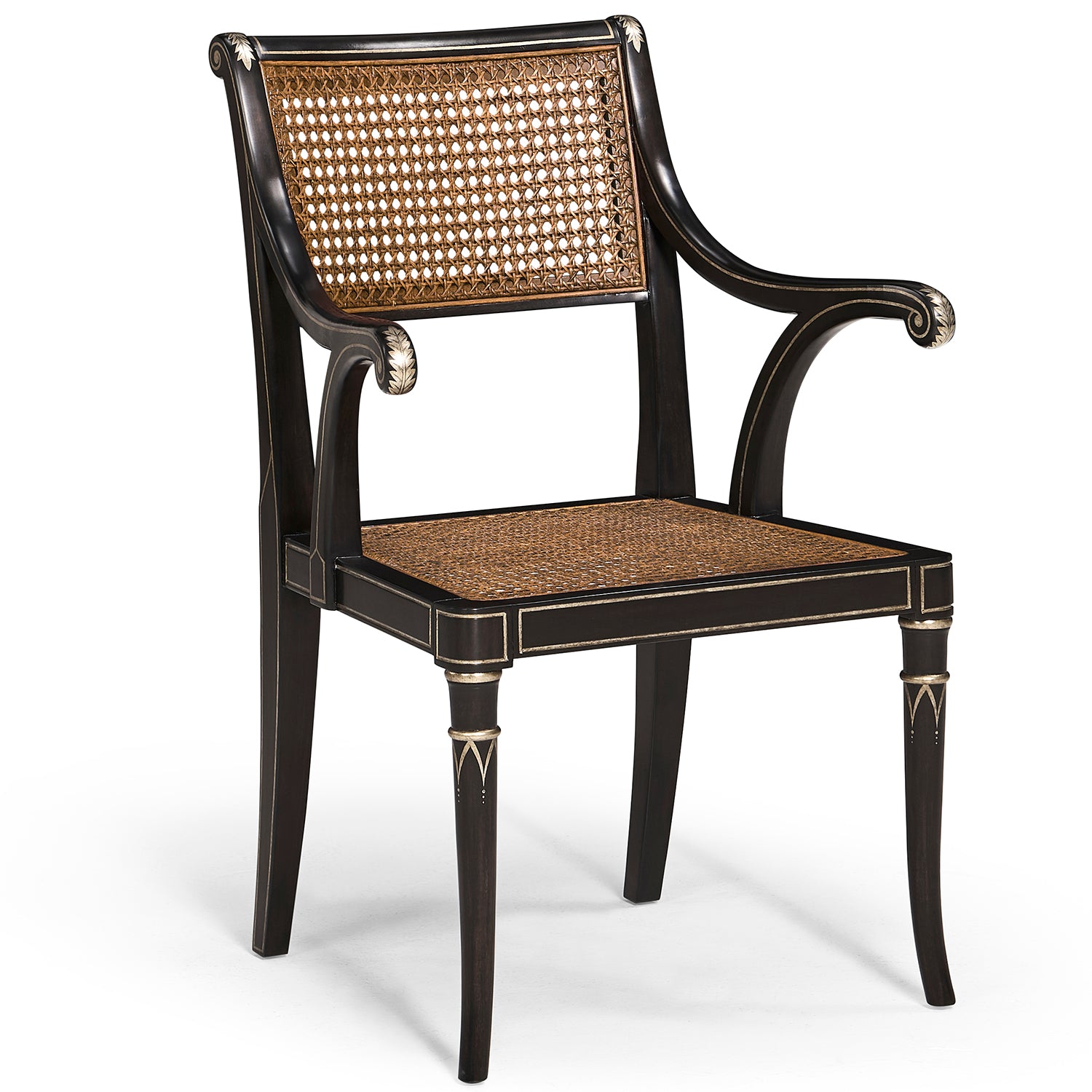 Jonathan Charles Linden Charcoal Wash Dining Arm Chair