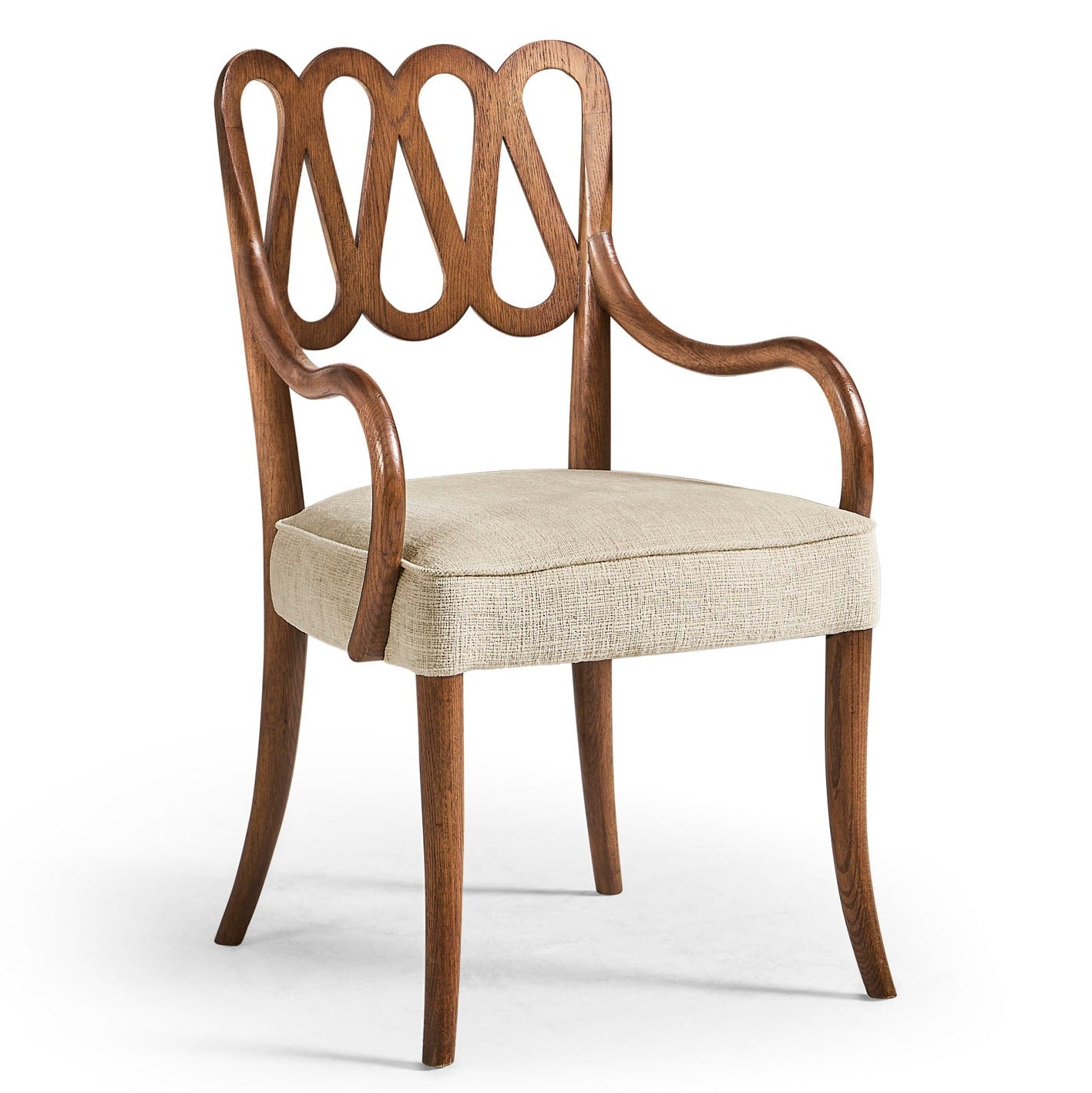 Jonathan Charles Ampney Toasted Oak Arm Chair