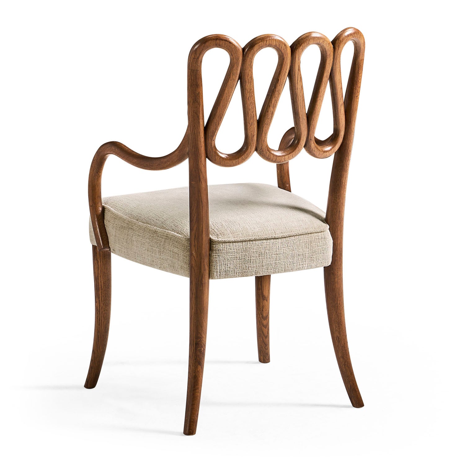 Jonathan Charles Ampney Toasted Oak Arm Chair