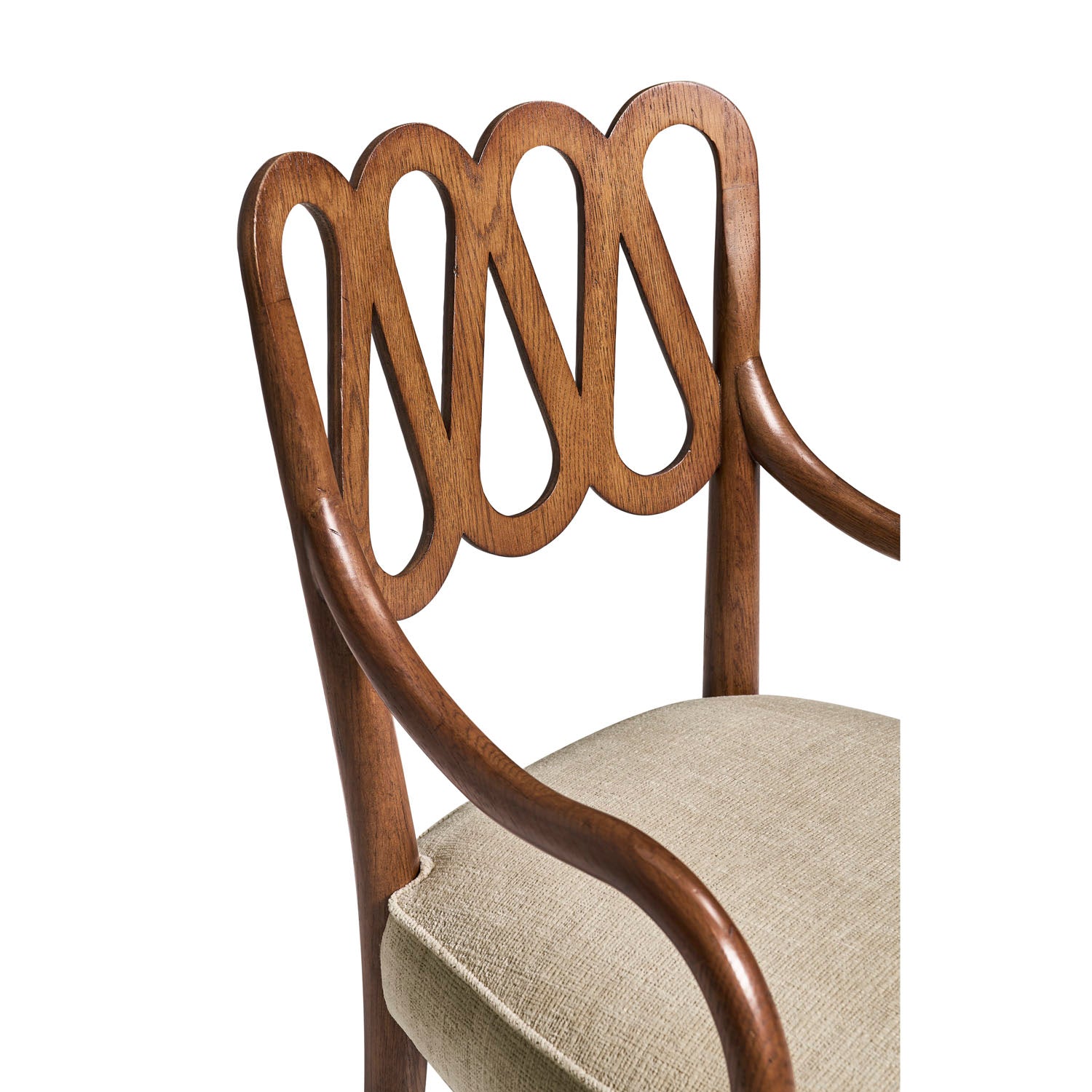 Jonathan Charles Ampney Toasted Oak Arm Chair