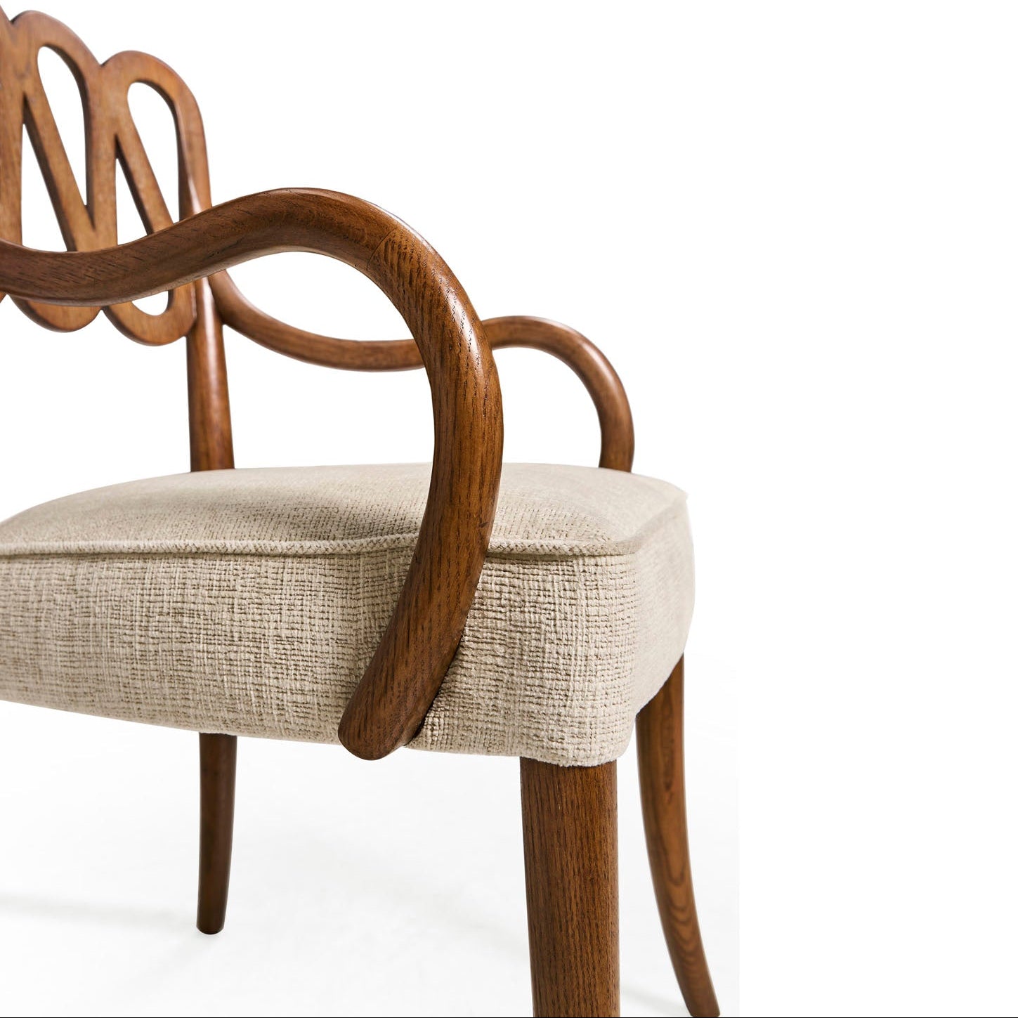 Jonathan Charles Ampney Toasted Oak Arm Chair