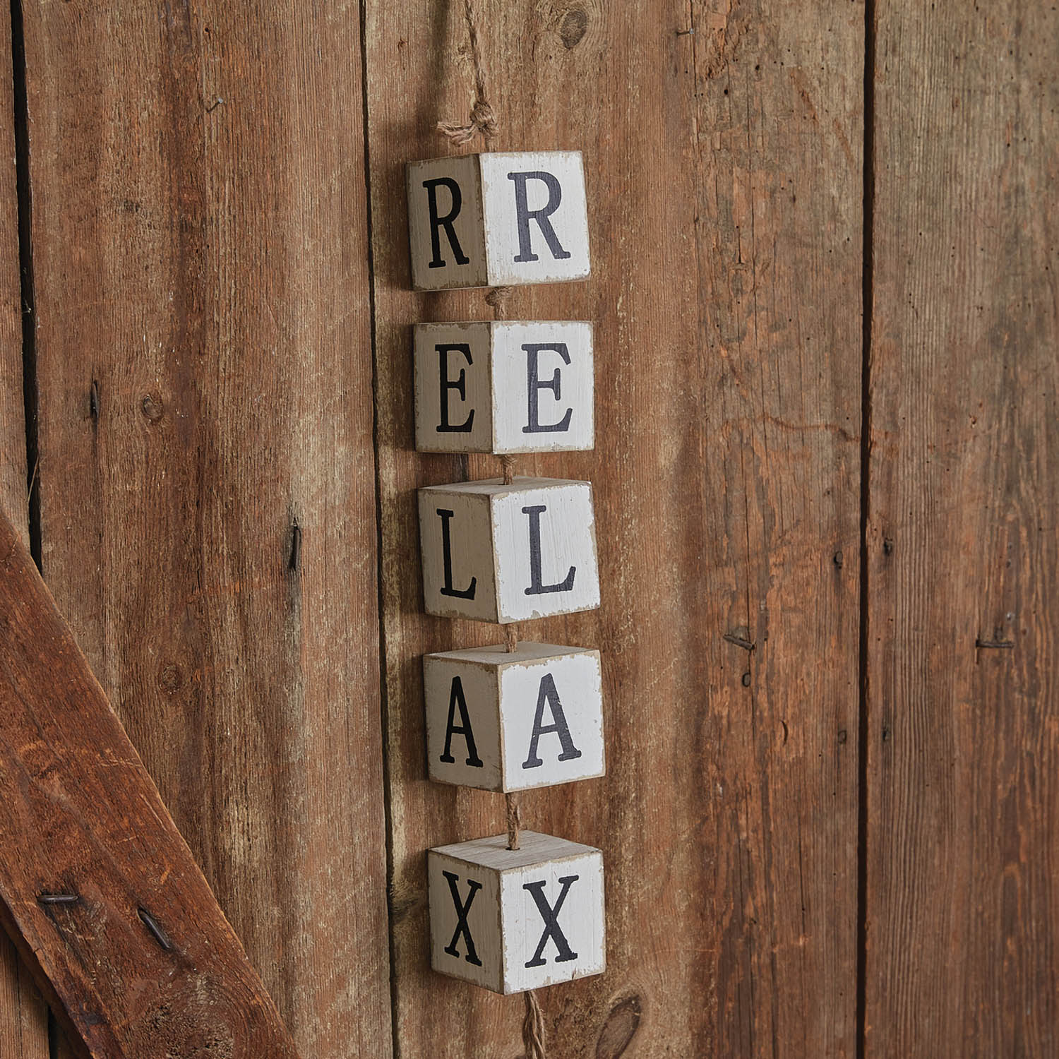 Relax Hanging Wood Blocks Decor