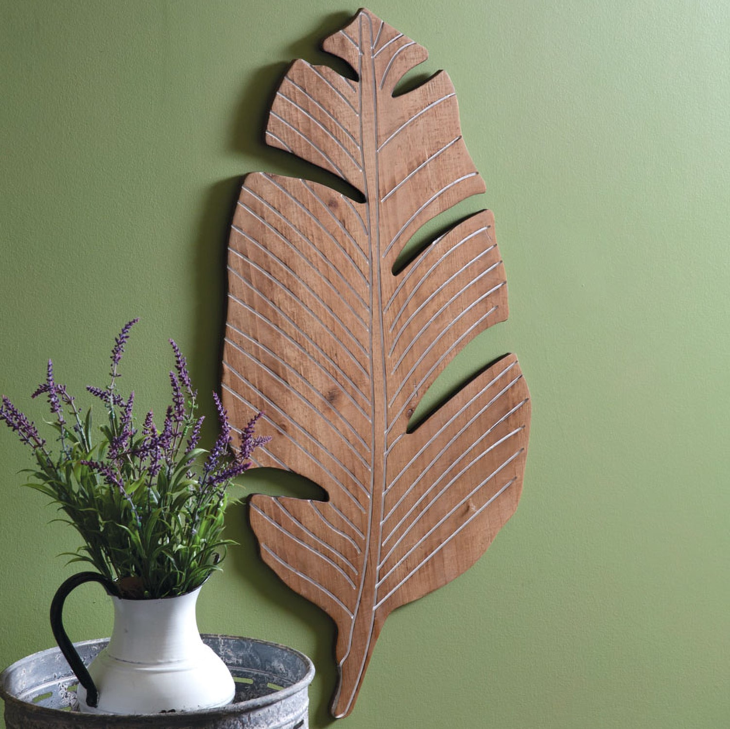 Banana Leaf Wood Wall Art