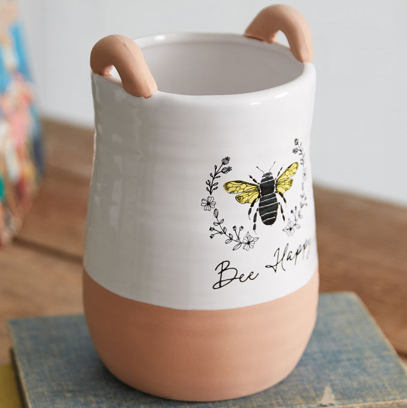Bee Happy Jug Vase