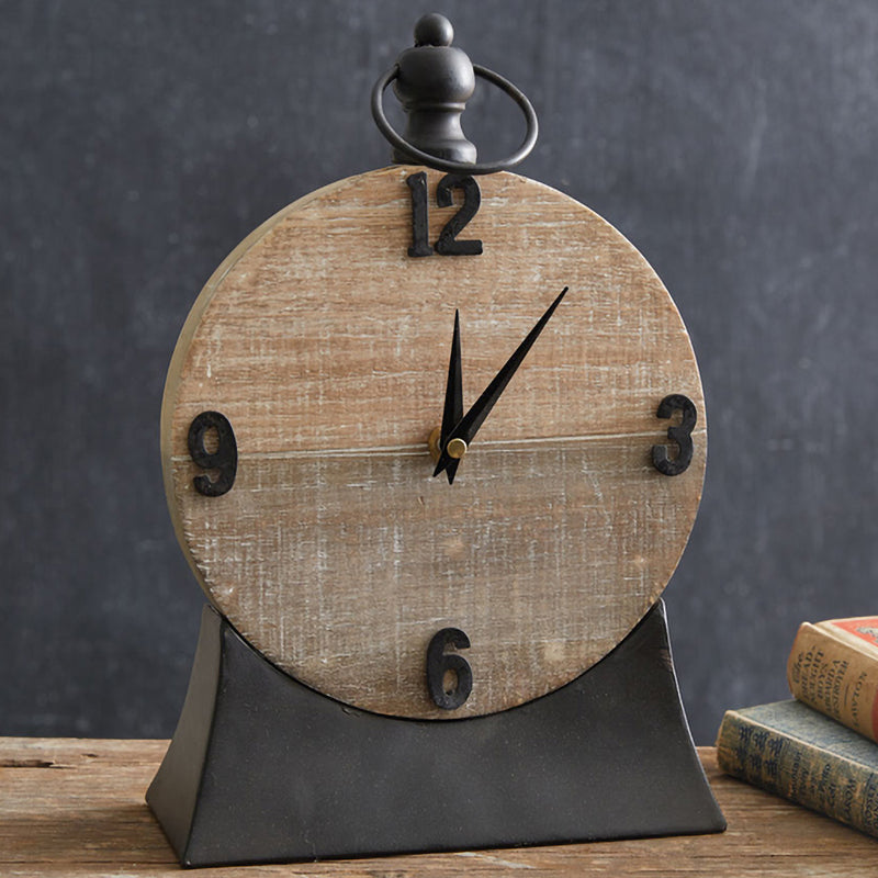 Modern Farmhouse Tabletop Clock Paynes Gray