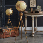 World Globe on Tripod Stand Tabletop Decor