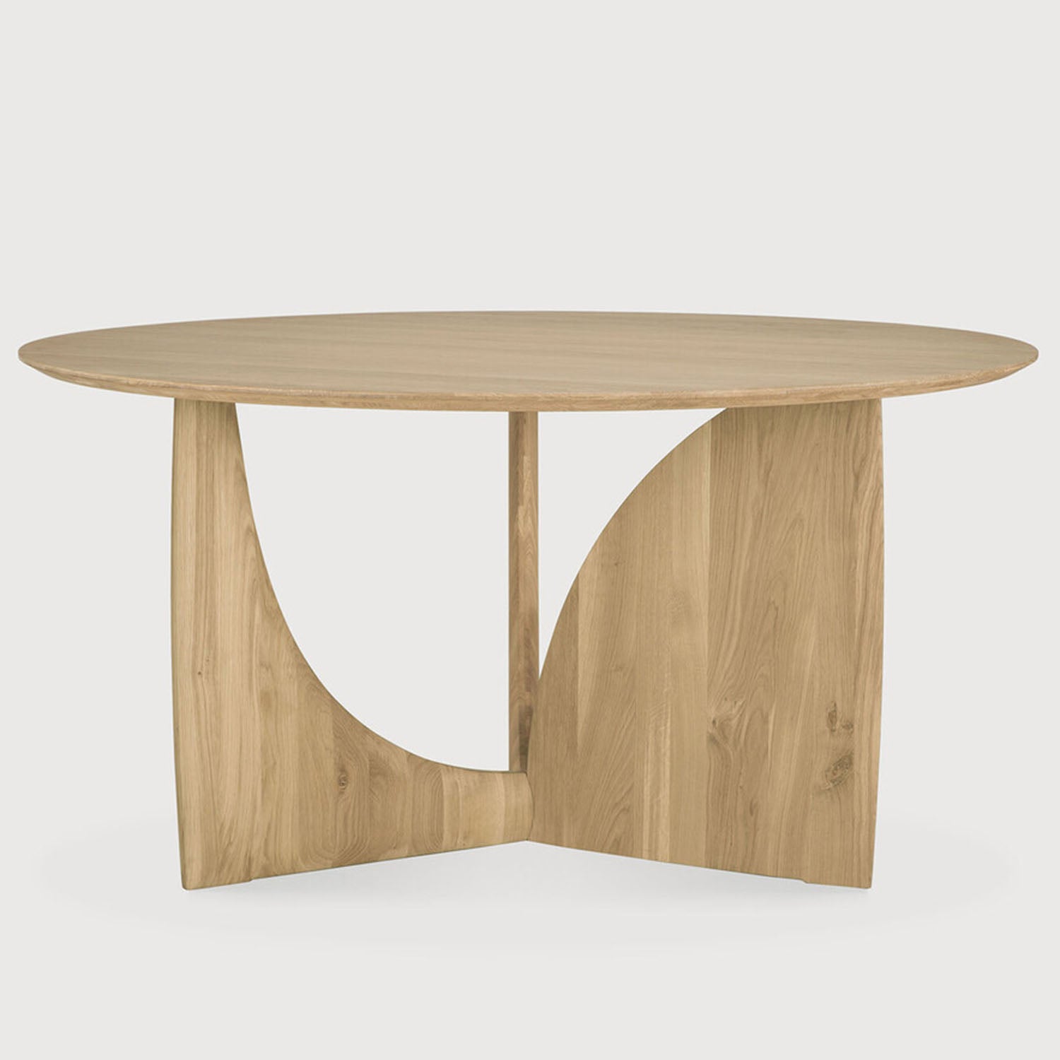 Ethnicraft Geometric Oak Round Dining Table
