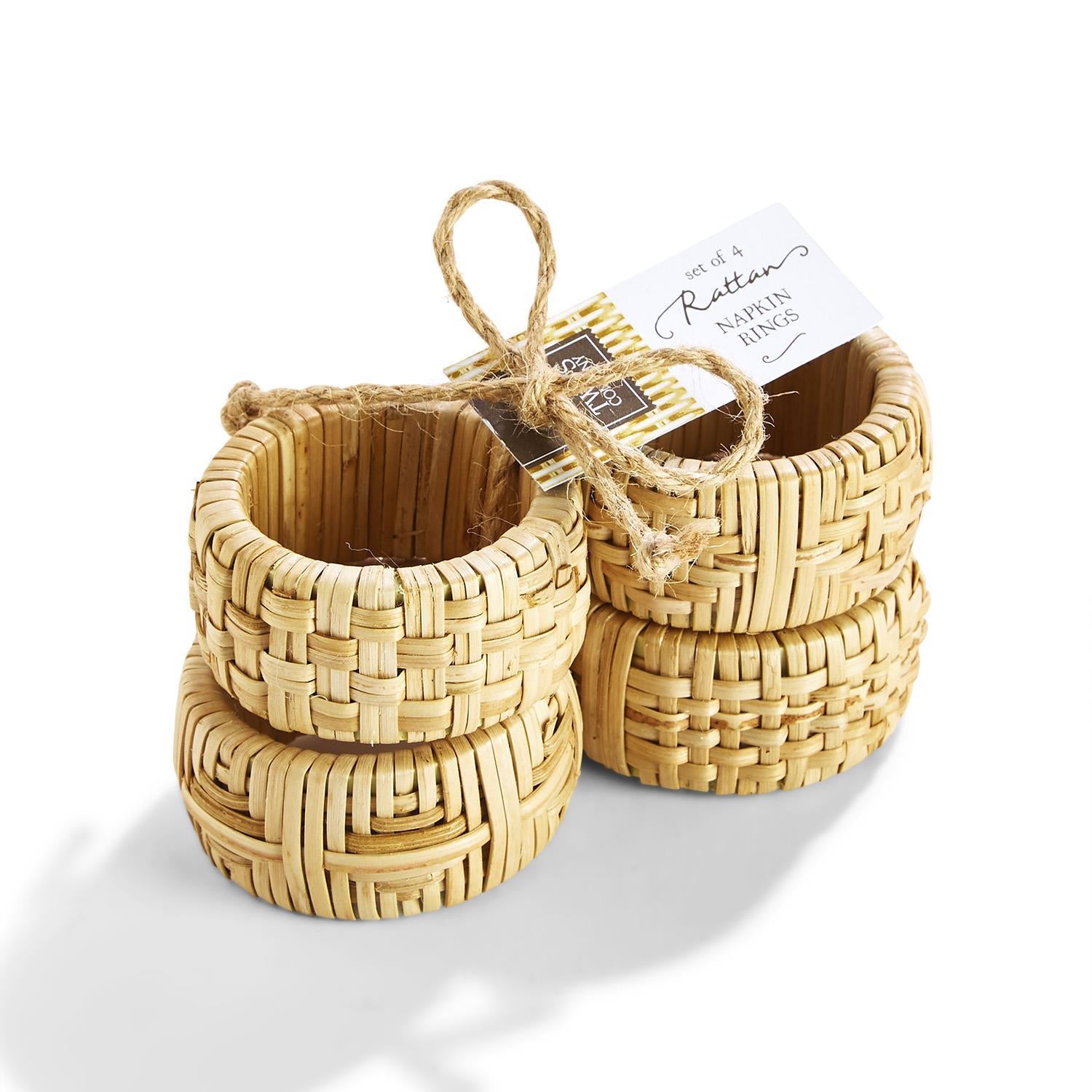 Cane Napkin Ring Set of 4