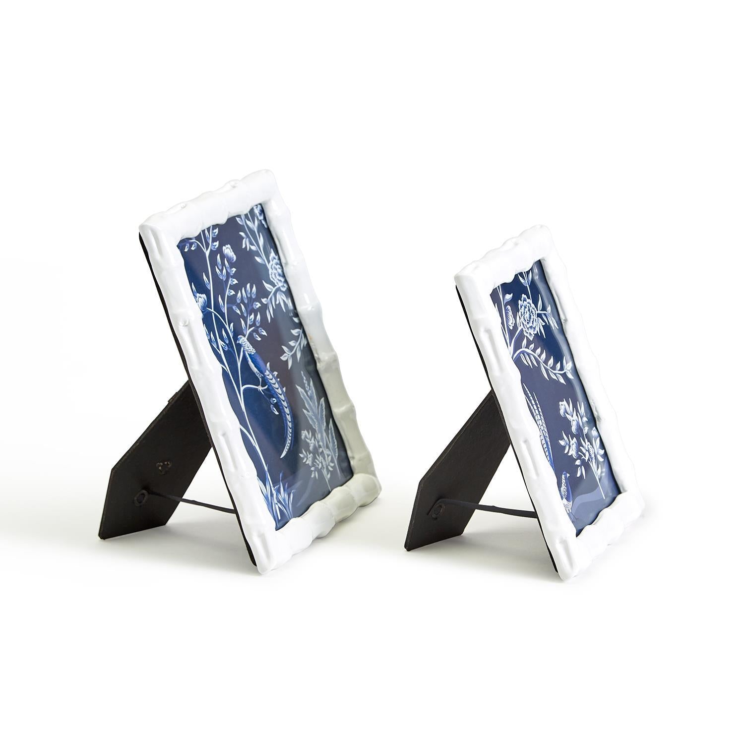 Aviary Faux Bamboo Photo Frame Set of 2