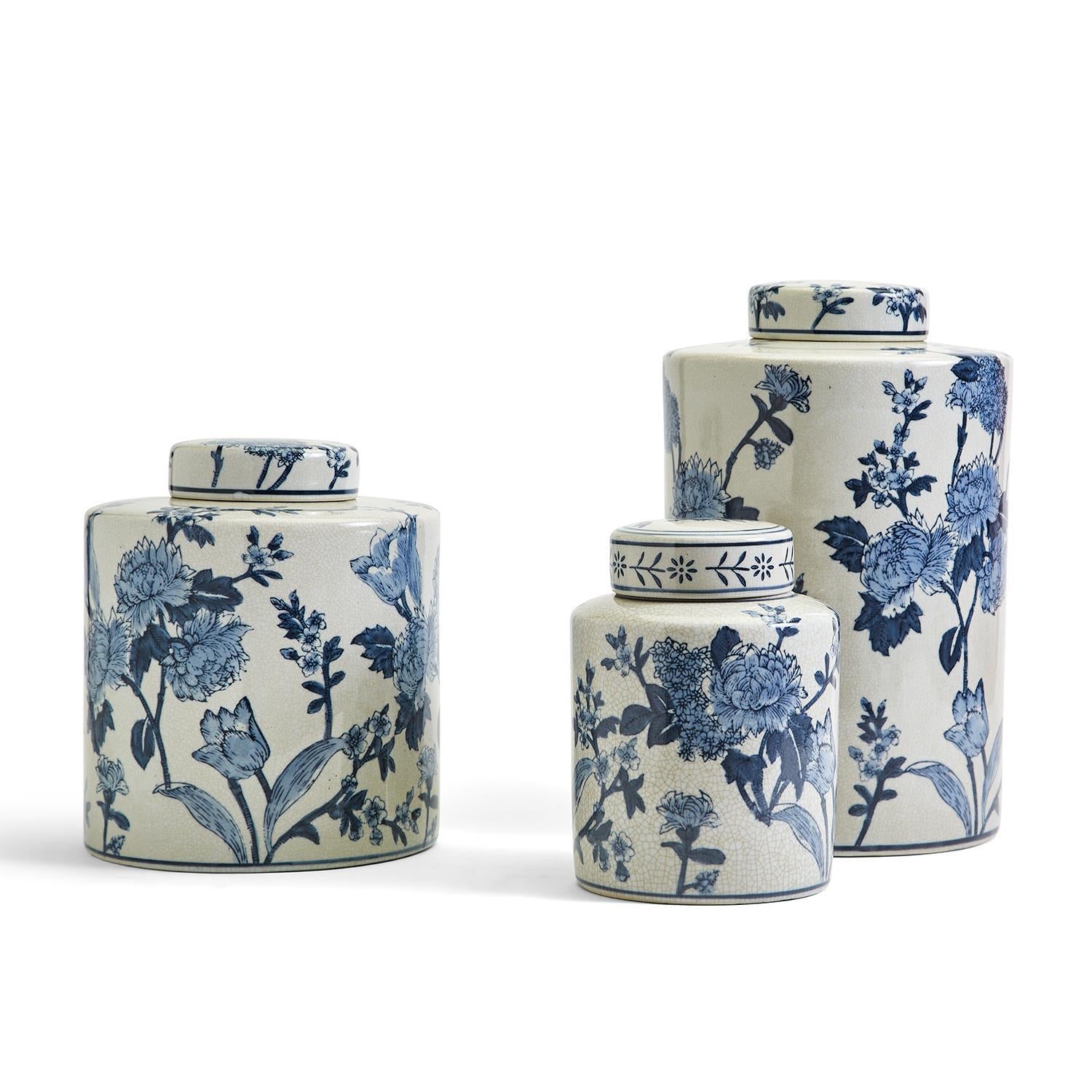 Japanese Blossom Tea Jar Set of 3