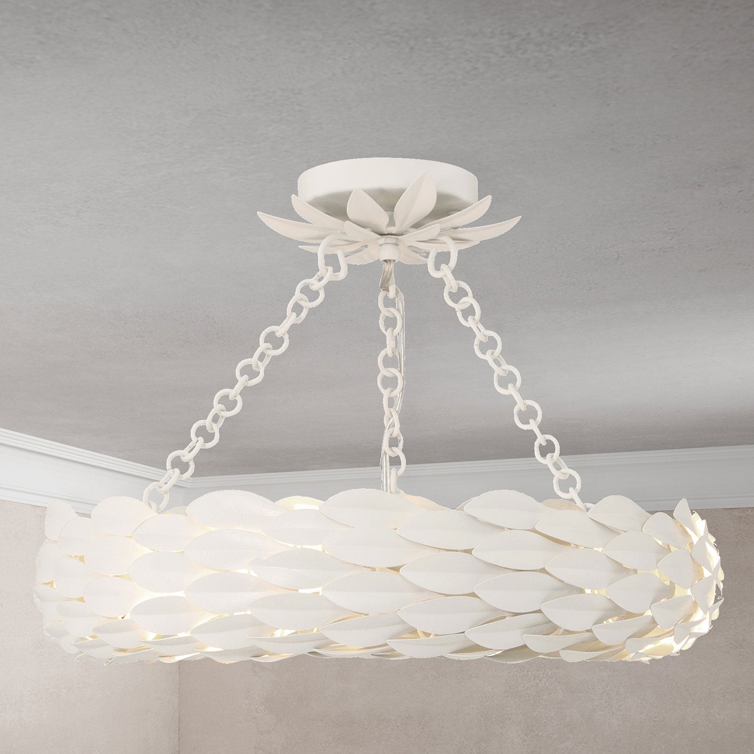 Crystorama Broche 6-Light Semi Flush Ceiling Mount 535