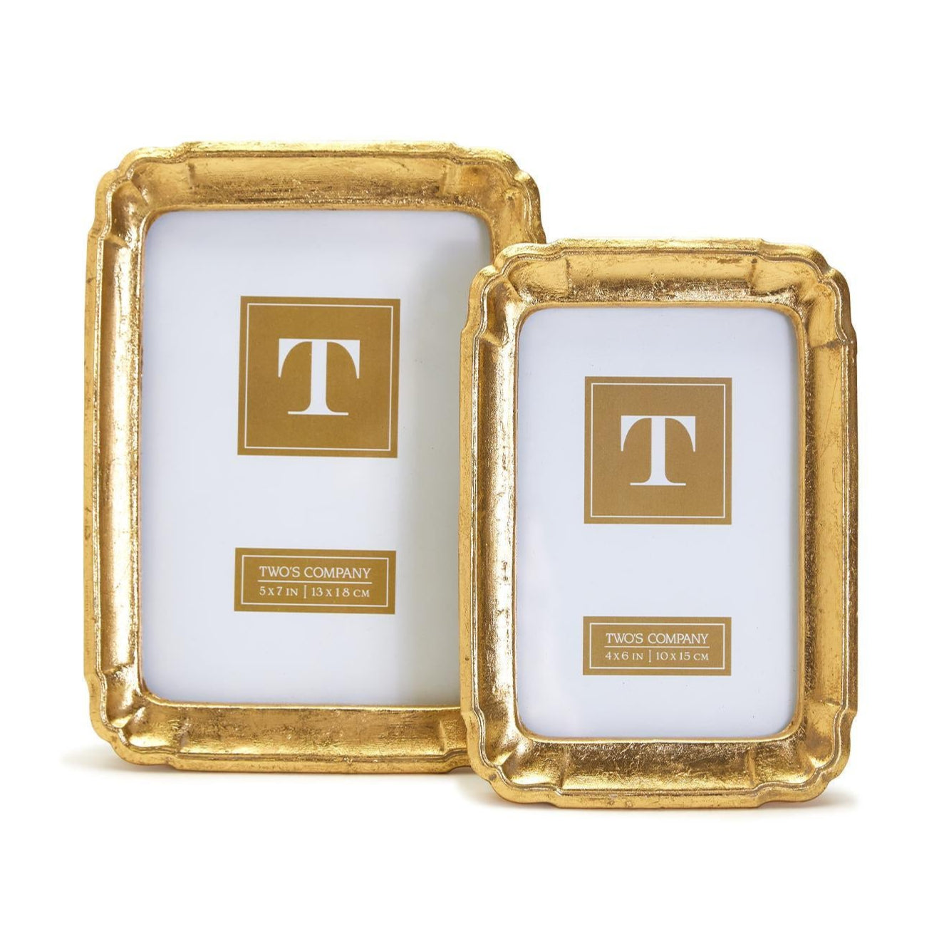 Bonheur Gold Leaf Photo Frame Set of 2