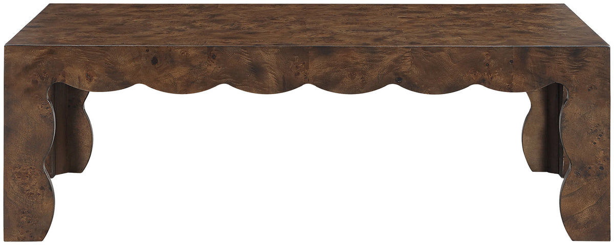 Vassa Brown Burl Veneer Coffee Table