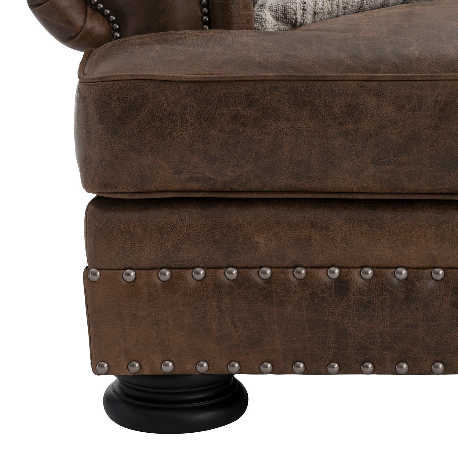 Bernhardt Living Foster Mocha Leather Chair