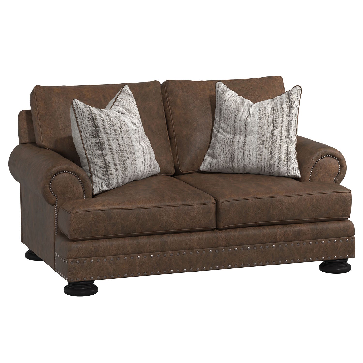 Bernhardt Living Foster Leather Loveseat