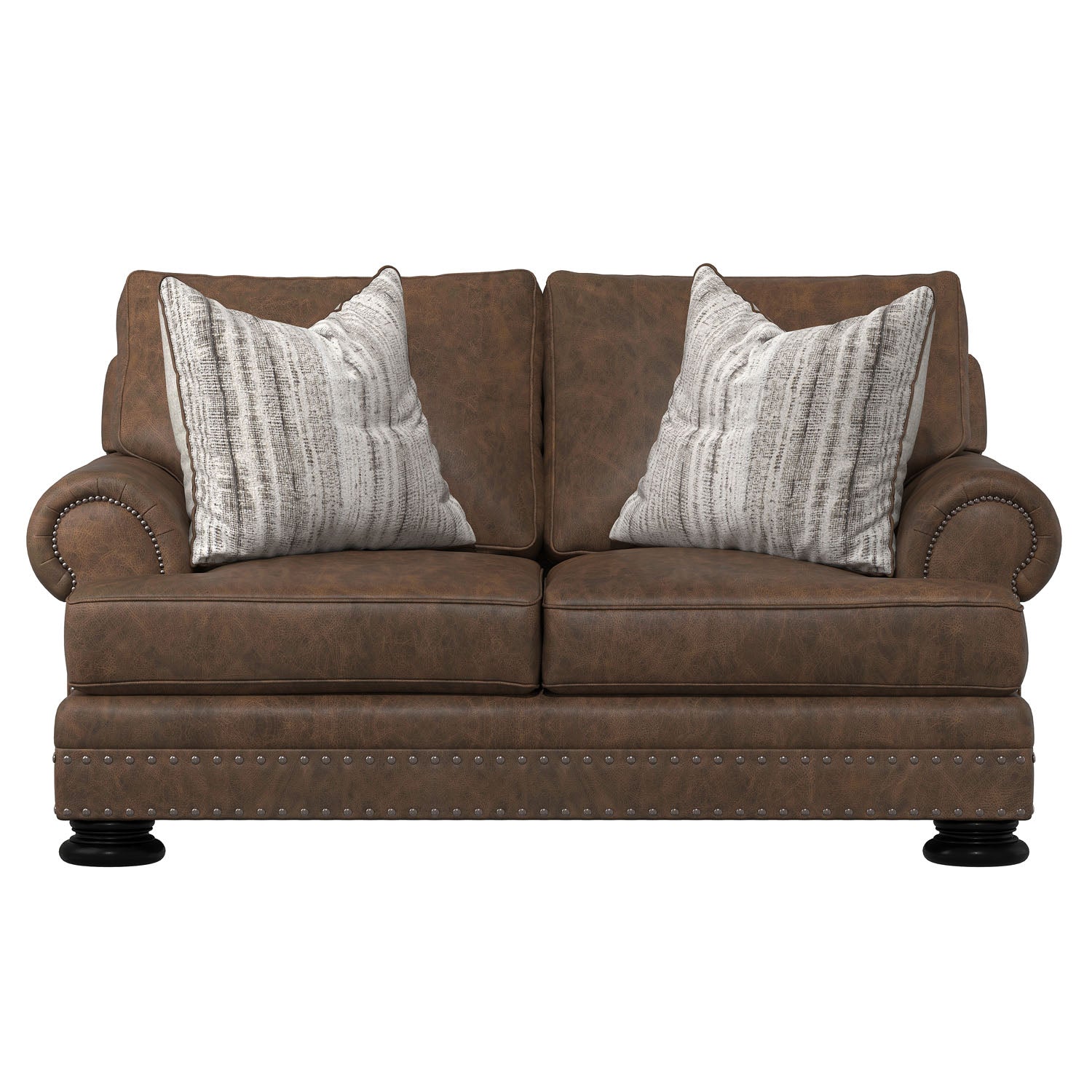 Bernhardt Living Foster Leather Loveseat