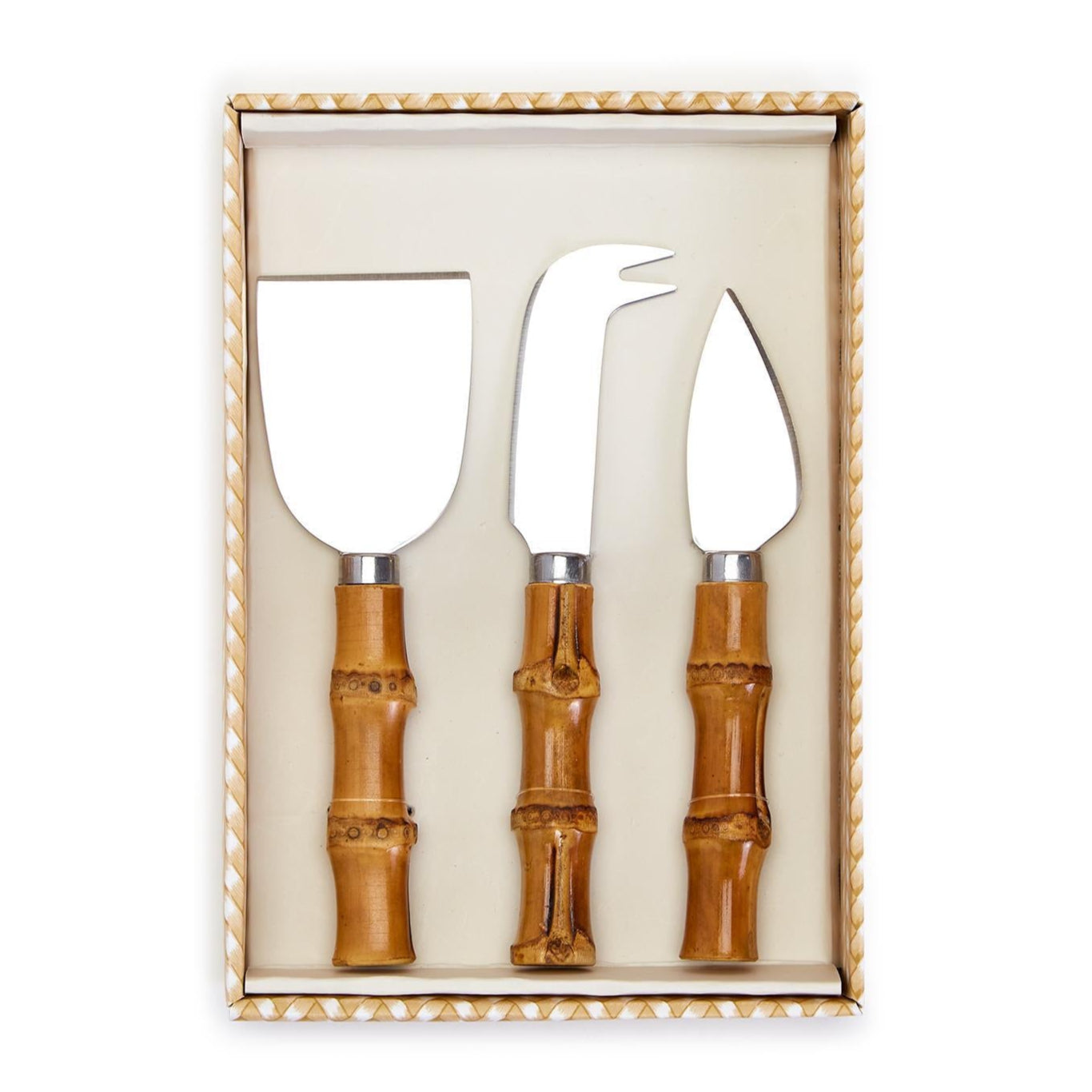 Bamboo Handle Cheese Knives Set of 3