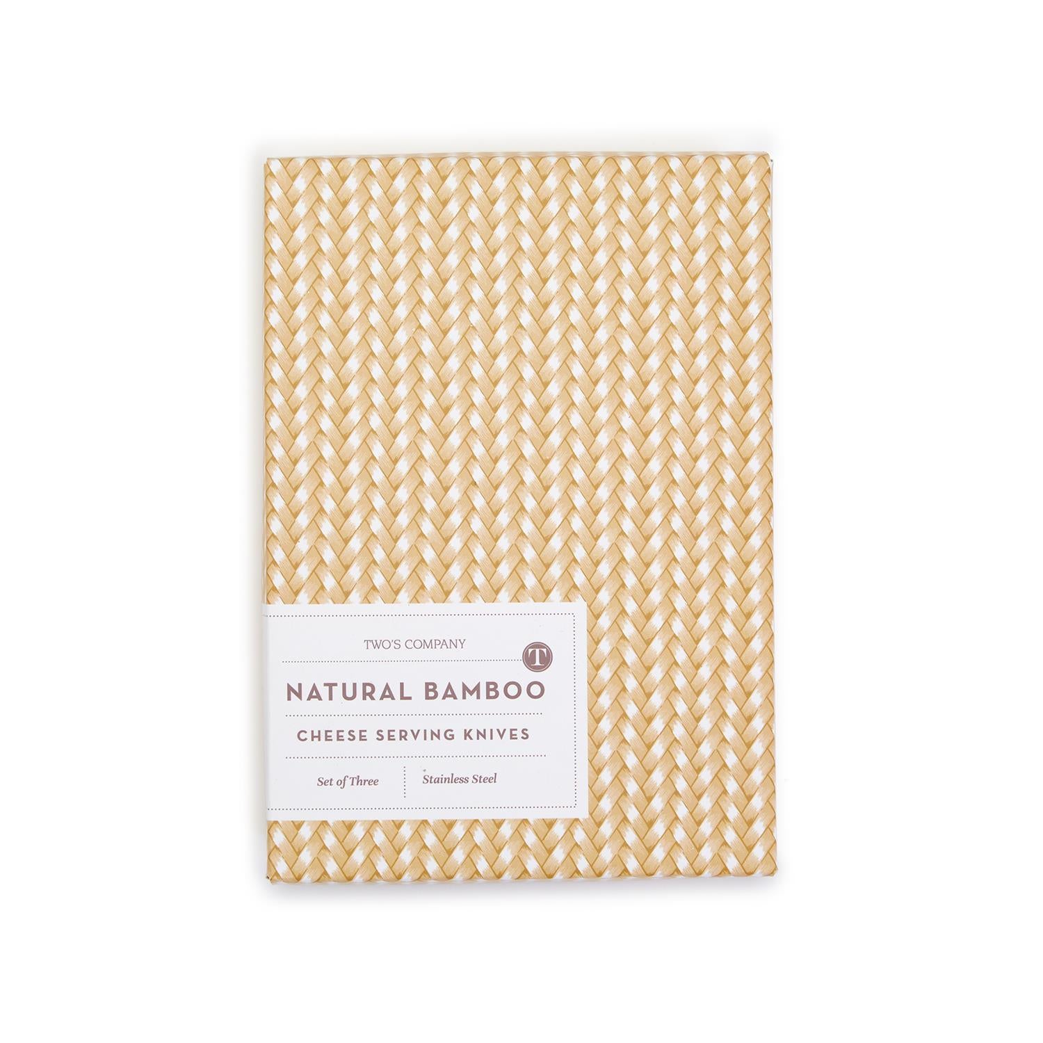 Bamboo Handle Cheese Knives Set of 3