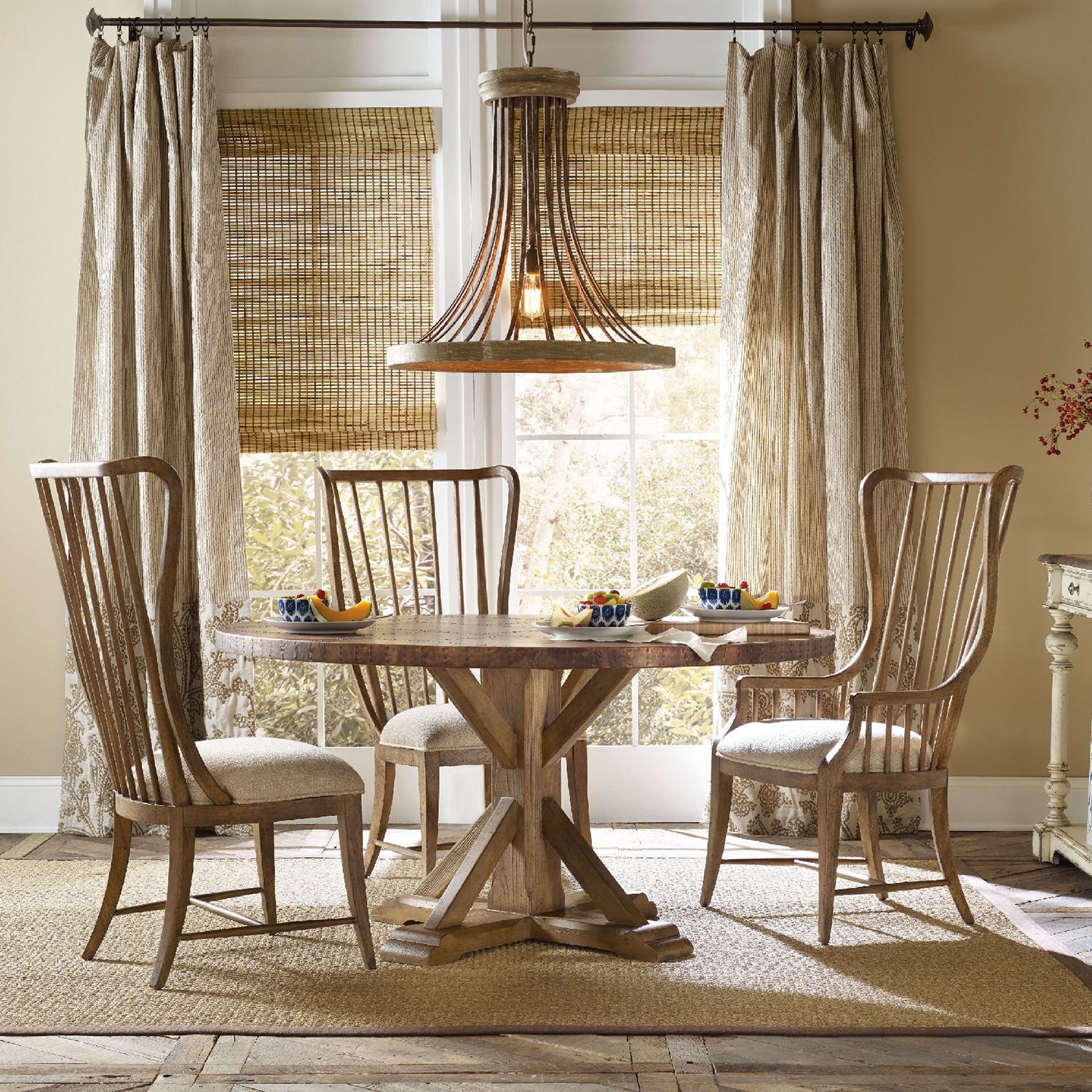 Hooker Furniture Sanctuary Tall Spindle Arm Chair Set of 2