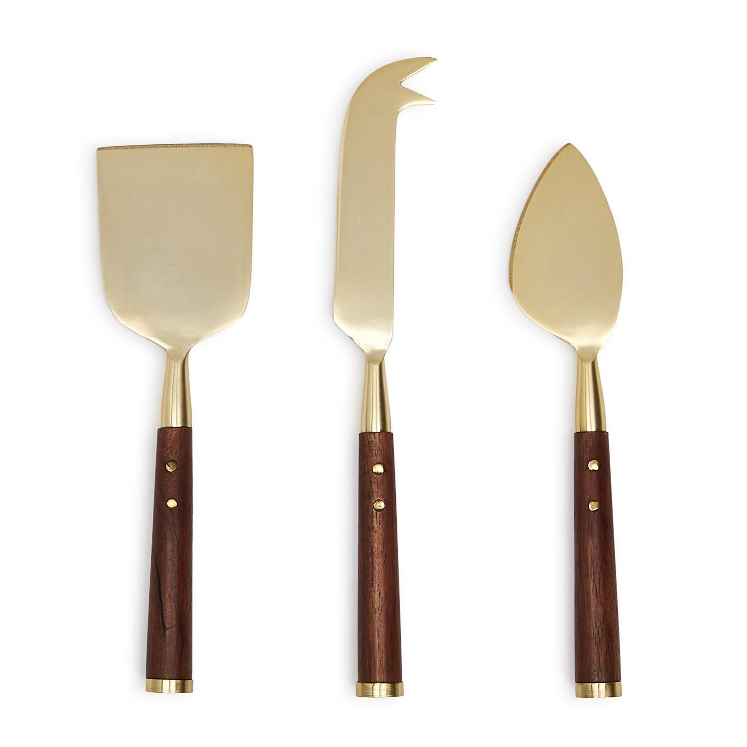 Acacia Wood Cheese Knives Set of 3