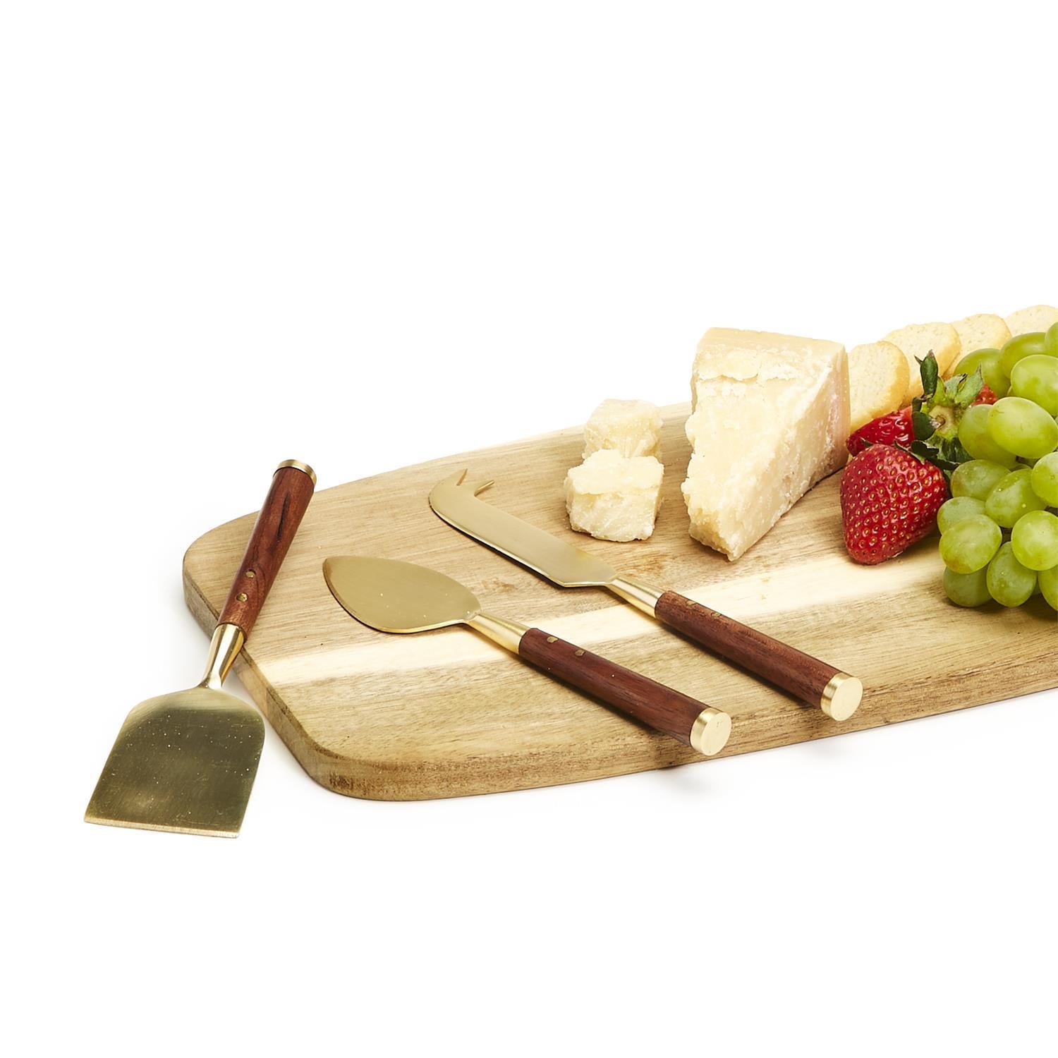 Acacia Wood Cheese Knives Set of 3