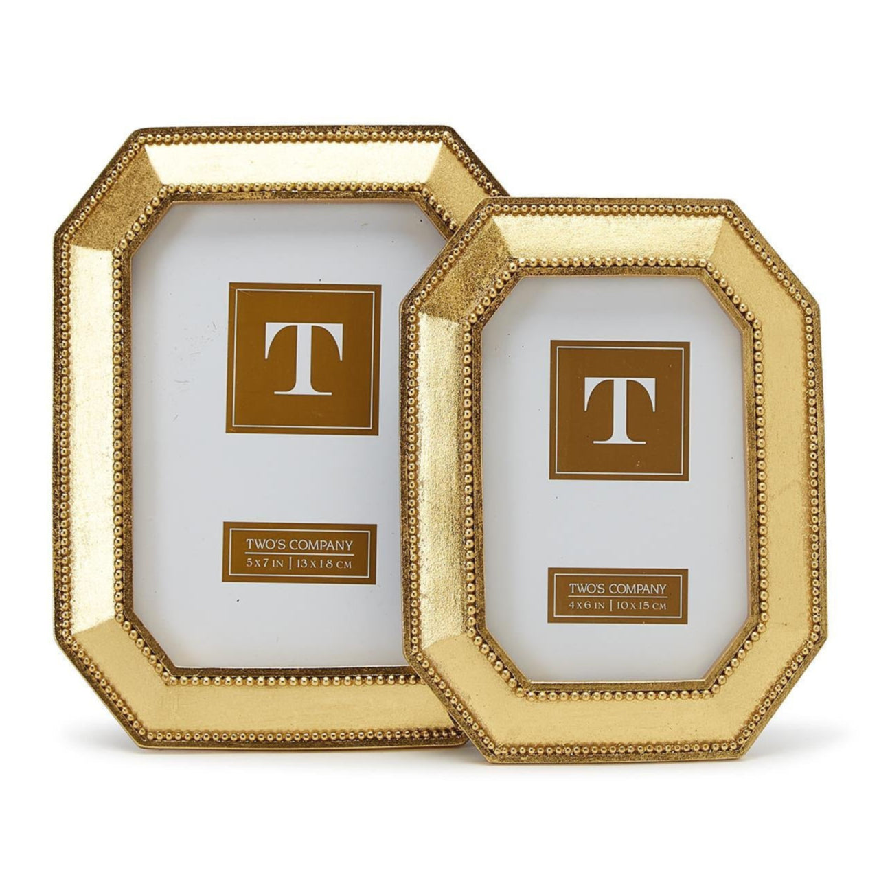 Beads of Gold Photo Frame Set of 2