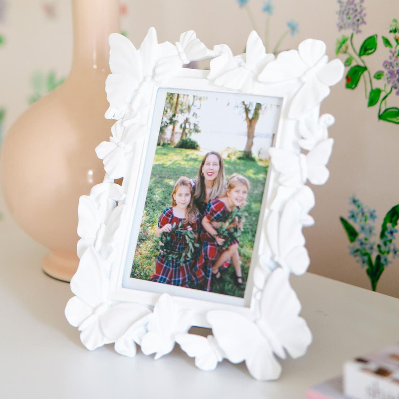 White Butterfly Photo Frame