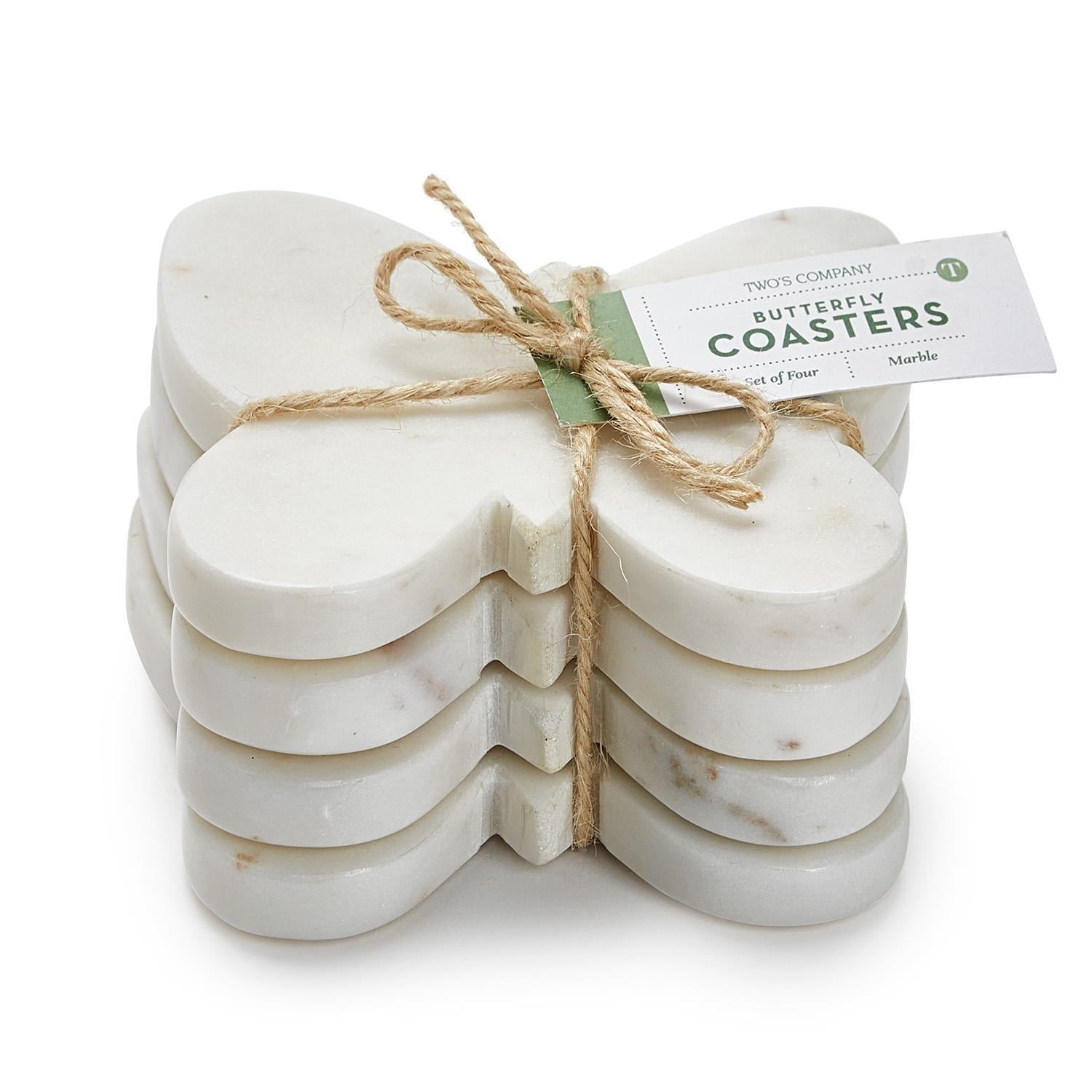 Butterfly Marble Coaster Set of 4