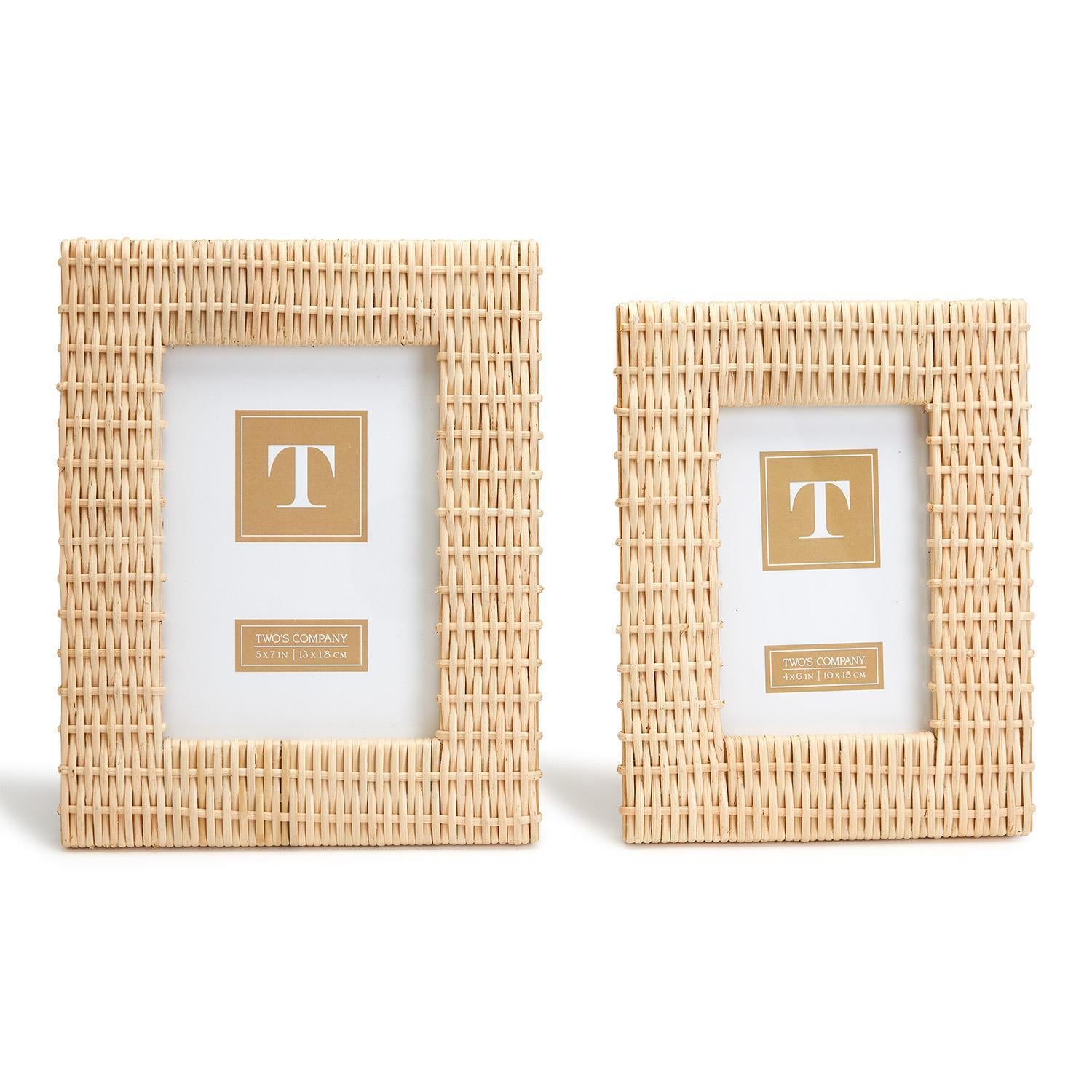Criss Cross Weave Photo Frame Set of 2