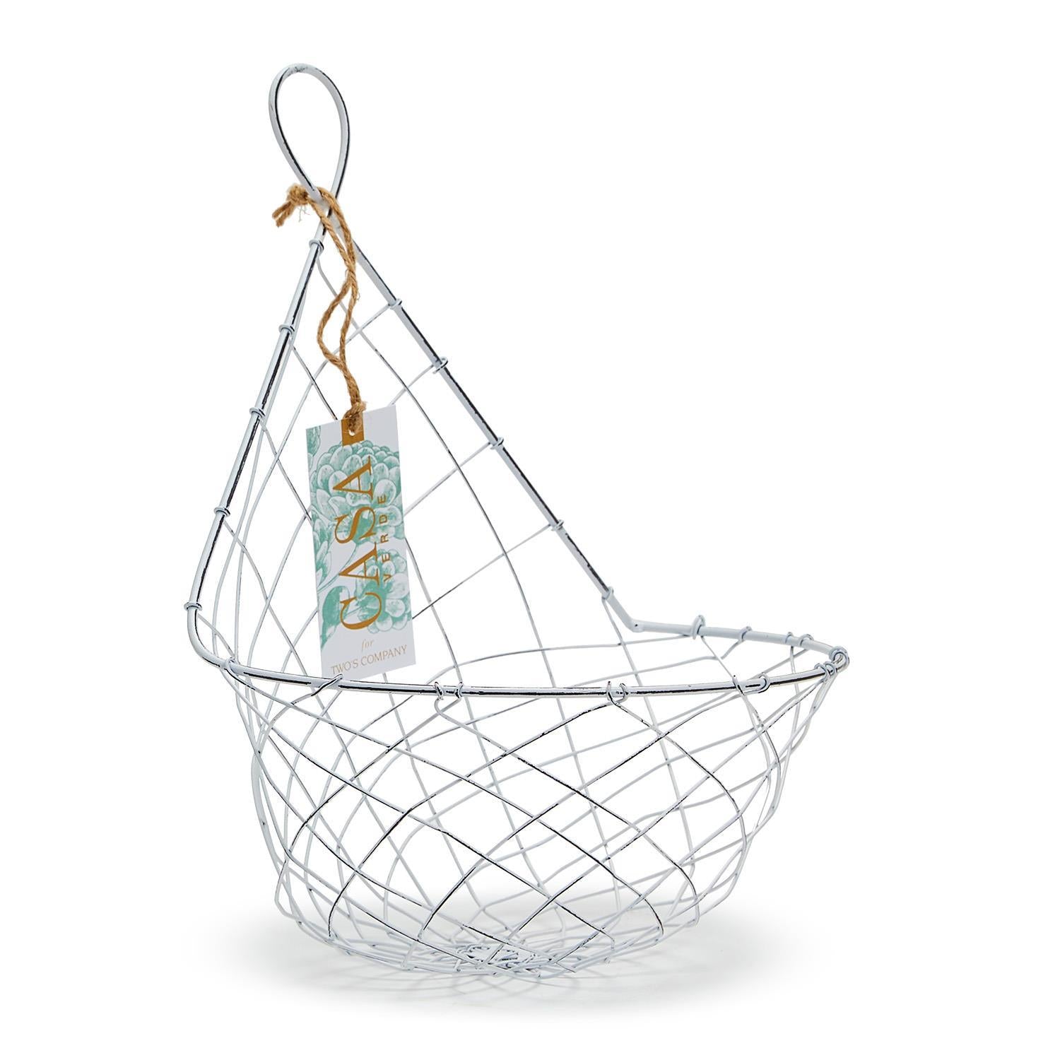 French Wireworks Demi-Lune Hanging Basket