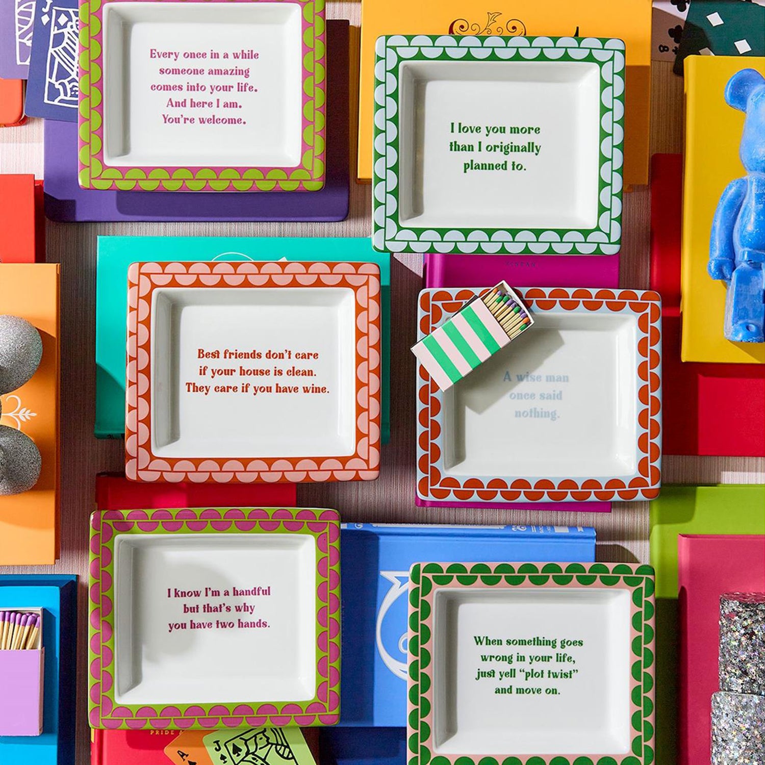 Sassy Wise Saying Desk Tray in Gift Box Set of 6