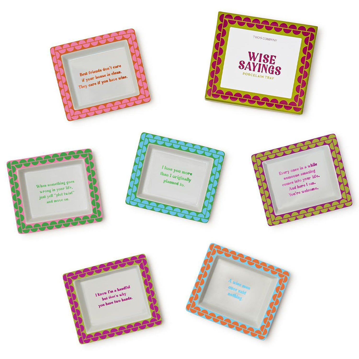 Sassy Wise Saying Desk Tray in Gift Box Set of 6