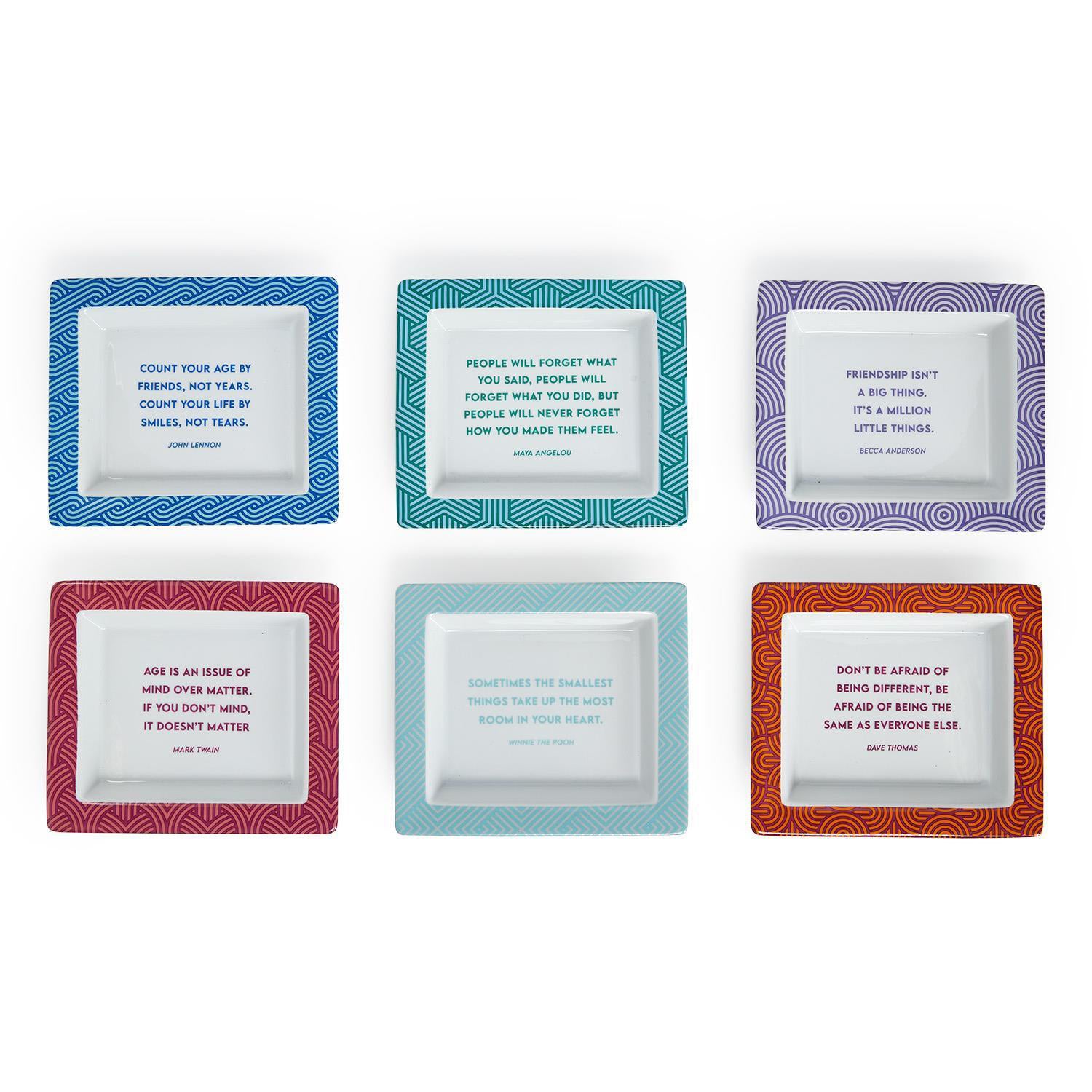 Classic Wise Sayings Desk Tray Set of 6